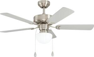 EGLO Ventilatore da Soffitto con Luce E27 40W colore Nickel Cadiz - 35074