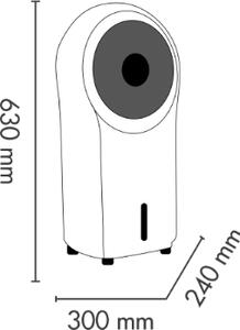 Argo Raffrescatore d'aria Portatile Evaporativo Senza Tubo Funzione Umidificatore Capacit Tanica 4.6 Litri Timer 3 Velocit - Polifemo talao
