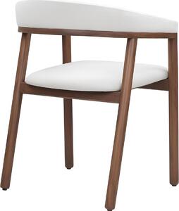 Sedia da pranzo Sedia in legno bianco Sedia moderna monoposto con braccioli Sedie
