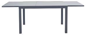 Tavolo da giardino allungabile Lyra NATERIAL in alluminio con piano in vetro grigio / argento per 8 persone 130/220x90cm