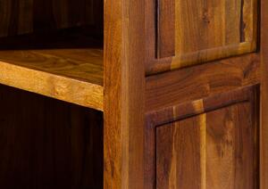 Scaffale in legno di Acacia 54x44x195 miele dorato laccato OXFORD #0441