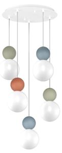Lampadario moderno top light cottage 1228 s5 t g9 led vetro metallo - Top Light