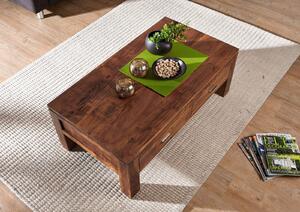 Tavolino da salotto in legno di Acacia 110x60x40 miele dorato laccato SHAMAN #70
