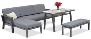 Angolo da giardino Almeria con panca Garden Point antracite