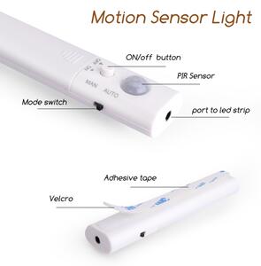 Aigostar - Striscia LED dimmerabile con sensore 1m LED/2W/4xAAA 3000K IP65