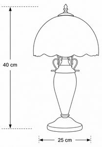 Brilagi - Lampada da tavolo Tiffany in vetro colorato JUNGLE 1xE27/60W/230V + 1xE14/40W