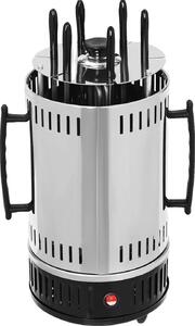 Grill elettrico rotante, versatile per uso interno ed esterno, riscaldamento efficiente, BIANCO