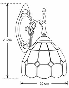 Brilagi - Lampada da parete Tiffany in vetro colorato SIENNA 1xE14/40W/230V
