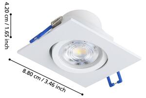 Eglo 902283 - Set 3x LED dimmerabile, plafoniera da soffitto SALICETO LED/4,8W/230V 8,8x8,8 cm, bianco