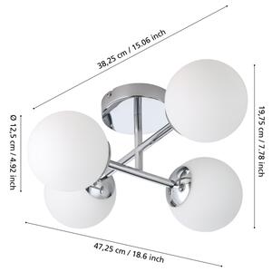 Eglo 902098 - Plafoniera LED da bagno CASTROVIDO 4xG9/4,2W/230V IP44 cromo