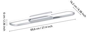Eglo 902161 - Plafoniera LED CONIVARENA LED/20W/230V 2700/4000/6500K, finitura cromata