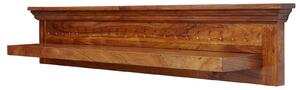 Mensola in legno di Acacia 124x22x24 miele dorato laccato OXFORD #0334
