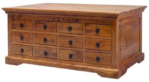 Tavolino da salotto in legno di Acacia 120x70x54 miele dorato laccato OXFORD #0322