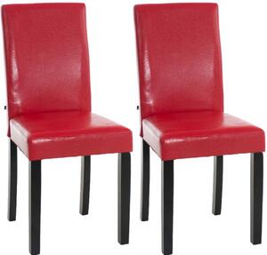 Set di 2 sedie da pranzo Zechariah rosso