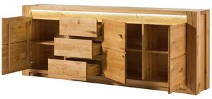 Credenza in legno di Quercia Selvatica 223,5x40x85 quercia naturale oliato KENT #131