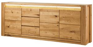 Credenza in legno di Quercia Selvatica 223,5x40x85 quercia naturale oliato KENT #131