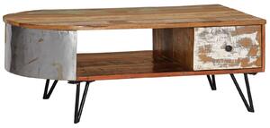 Tavolino da salotto in legno di Legno riciclato 120x60x45 multicolore laccato LIVERPOOL #34