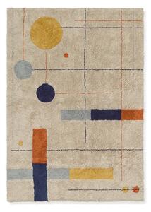 Tappeto beige in cotone lavabile/tessuto a mano 120x160 cm Geometrical Shapes – Lorena Canals