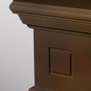 Camino elettrico da terra in legno Noce CAMBRIDGE 110x36x100h cm
