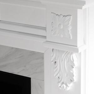 Camino elettrico da terra Bianco effetto marmo TRUMAN L121 x P38 x H108 cm