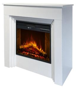 Camino elettrico da terra in legno Bianco BELLINI L96 x P35 x H96 cm