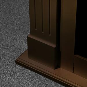 Camino elettrico da terra in legno Noce CAMBRIDGE 110x36x100h cm