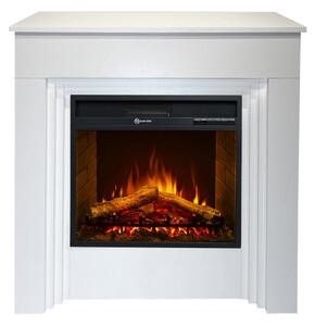 Camino elettrico da terra in legno Bianco BELLINI L96 x P35 x H96 cm