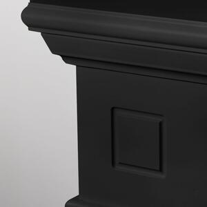 Camino elettrico da terra in legno Nero CAMBRIDGE 110x36x100h