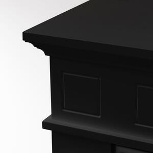 Camino elettrico da terra in legno Nero JEFFERSON L89,5 x H90,5 x P28 cm
