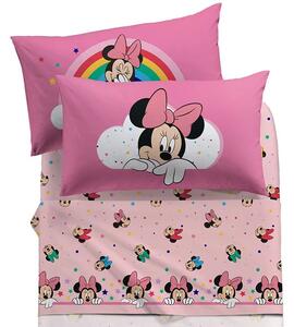 Completo lenzuola UNA PIAZZA E MEZZA CALEFFI Disney Minnie Rainbow N°92
