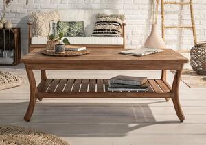 Tavolino da salotto in legno di Teak 120x60x45 naturale grezzo BUTON #107