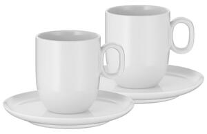 WMF - SET 2x Tazza di crema di caffè con piattino BARISTA 170 ml bianco