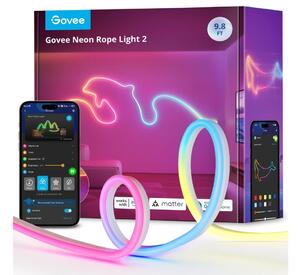 Govee - Neon 2 MATTER pieghevole Striscia LED 3m RGBIC Wi-Fi IP67
