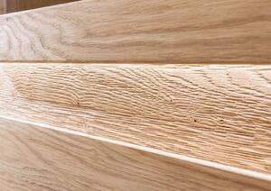 KENT #205 Vetrina in legno di quercia selvatica - oliato / bianco 163x40x142