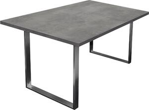 Tavolo da pranzo "Steel" in grafite. Dimensioni (LxHxP) 138x76x90 cm