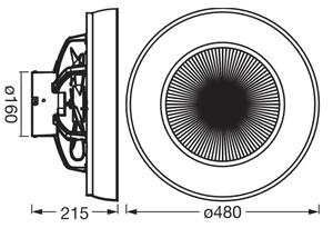 Osram - Plafoniera LED dimmerabile con ventilatore da soffitto integrato LED/49W/230V bianco/oro + telecomando