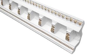 Marbet Modanatura da soffitto B-22 dorata in polistirolo EPS - Modanature a stucco con motivi decorativi, in stile tradizionale - (2 metri) Modanatura in polistirolo, modanatura angolare, modanatura da parete