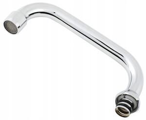 Rubinetto da cucina Hydroland W18U300, modello a collo di cigno, altezza 30 cm, finitura cromata