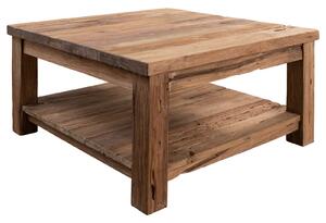 Tavolino da salotto in legno di Teak 90x90x45 naturale grezzo BASSANO #140