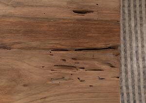 Tavolino da salotto in legno di Teak 90x90x45 naturale grezzo BASSANO #140