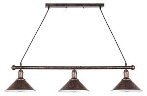 Brilagi - Lampadario a cavo FORGE 3xE27/60W/230V rame/patina