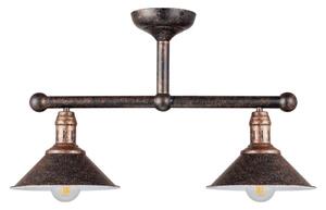 Brilagi - Lampadario su asta FORGE 2xE27/60W/230V rame/patina