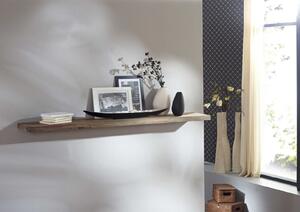 Mensola in legno di Sheesham / palissandro 55x25x4 grigio scuro oliato NATURE GREY #062