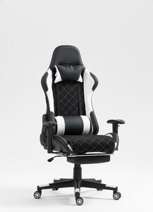 Sedia da gaming ergonomica con poggiapiedi