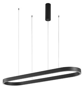 Lampada a sospensione Lucande, Melinay, dimmerabile, Nero, Sala da pranzo, Alluminio, Moderno