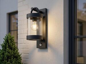 Lampada da parete a LED per esterni, con sensore di movimento, ideale per balconi e spazi esterni, colore antracite