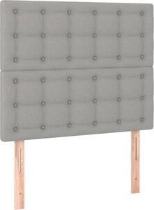 Testiera Grigio Chiaro 100x5x118/128 cm Tessuto