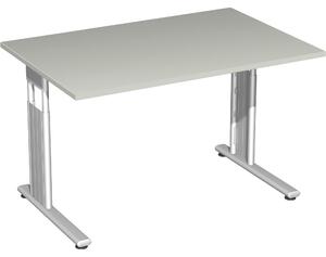 Geramöbel scrivania Lisbon 120 X 80 grigio chiaro/argento