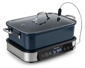 Costway Multicooker elettrica da 1600 w con timer e display led preimpostate da cucina e salotto, Slow cooker con pentola 6,5 l padella griglia per cottura a vapore