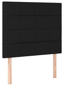Testiera Nera 90x5x118/128 cm Tessuto